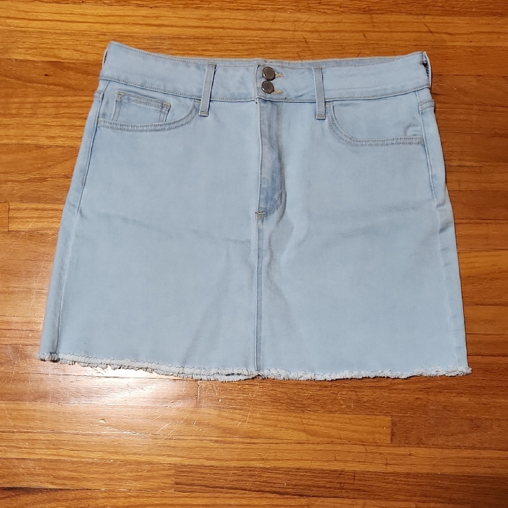 Just Black Light Blue Denim Mini Skirt